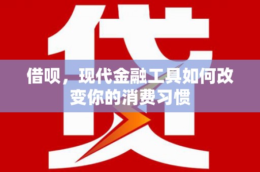 酒泉借呗，现代金融工具如何改变你的消费习惯