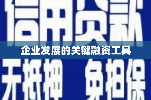 酒泉企业发展的关键融资工具