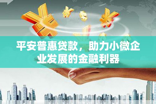 酒泉平安普惠贷款，助力小微企业发展的金融利器