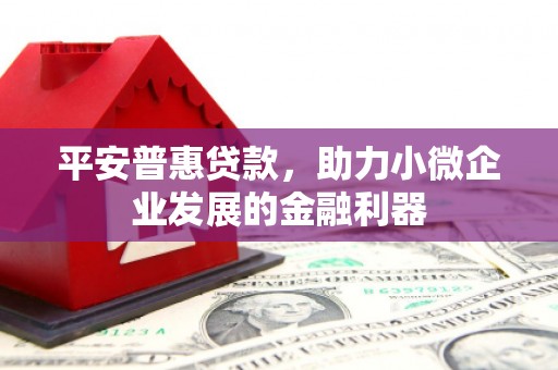 酒泉平安普惠贷款，助力小微企业发展的金融利器
