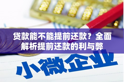 酒泉贷款能不能提前还款？全面解析提前还款的利与弊
