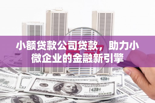 酒泉小额贷款公司贷款，助力小微企业的金融新引擎