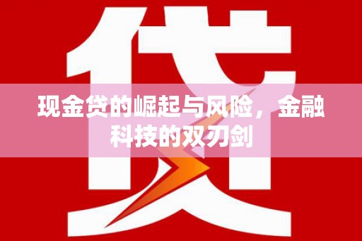 酒泉现金贷的崛起与风险，金融科技的双刃剑