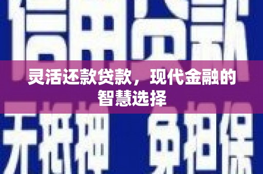 酒泉灵活还款贷款，现代金融的智慧选择