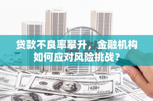 酒泉贷款不良率攀升，金融机构如何应对风险挑战？