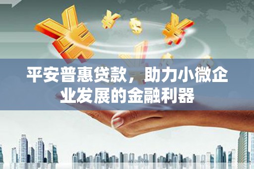 酒泉平安普惠贷款，助力小微企业发展的金融利器